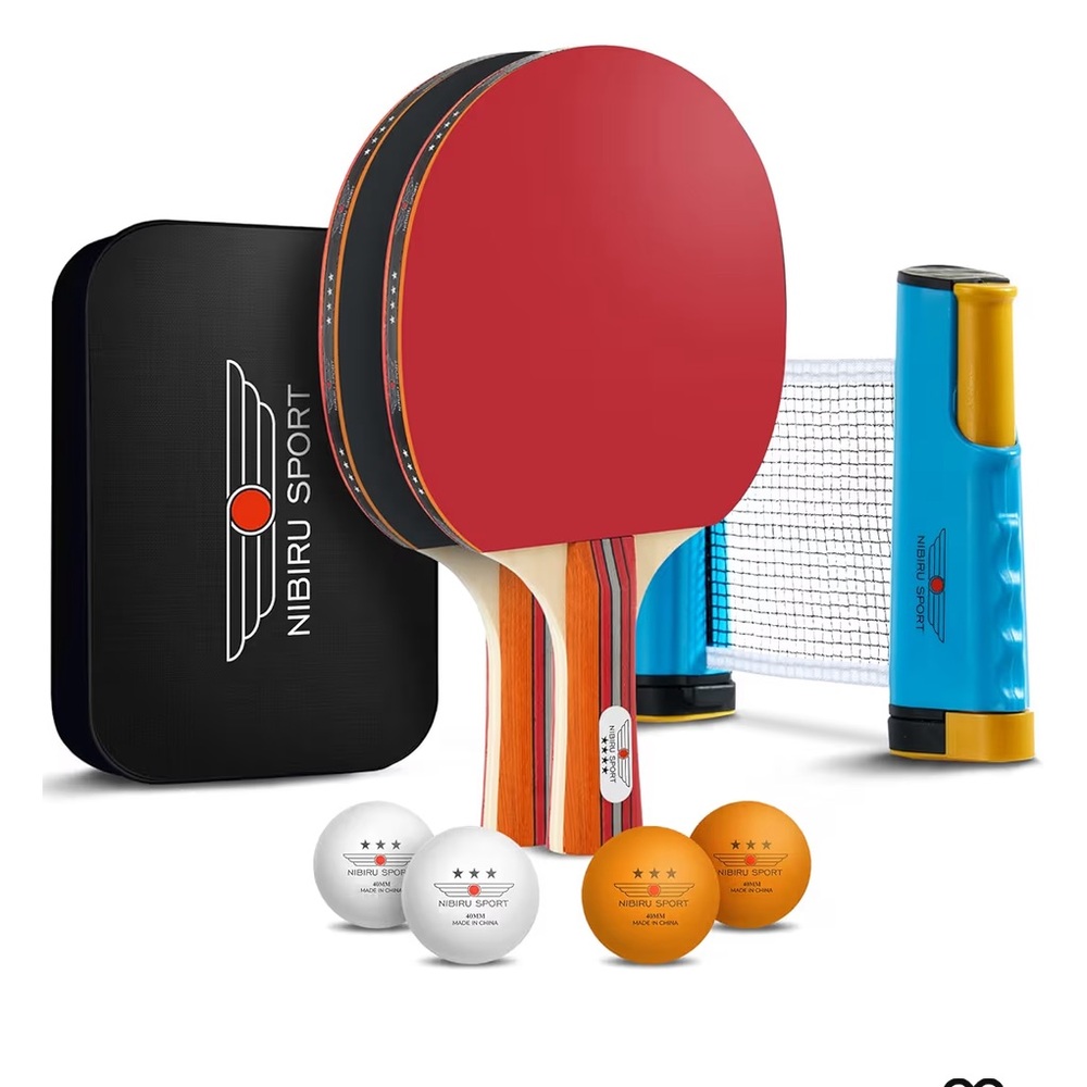 NEW NIBIRU SPORT Professional Travel Table Top Ping Pong Paddle Set